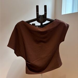 OAK + FORT brown asymmetrical top